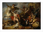 Alexander III of Scotland Rescued from the Fury of a Stag by the Intrepidity of Colin Fitzgerald ('The Death of the Stag') by Benjamin West